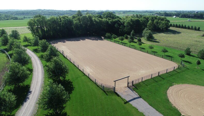 Fenced riding pasture