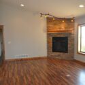 Interior of home showing fireplace and mantel.