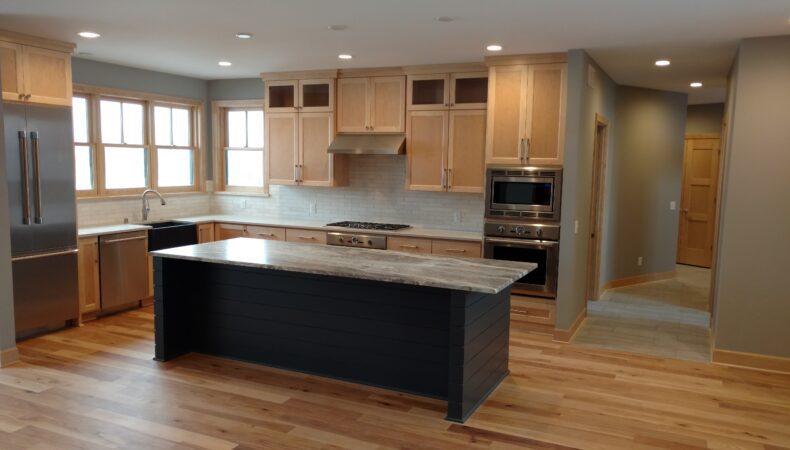 Kitchen in residential side of home.
