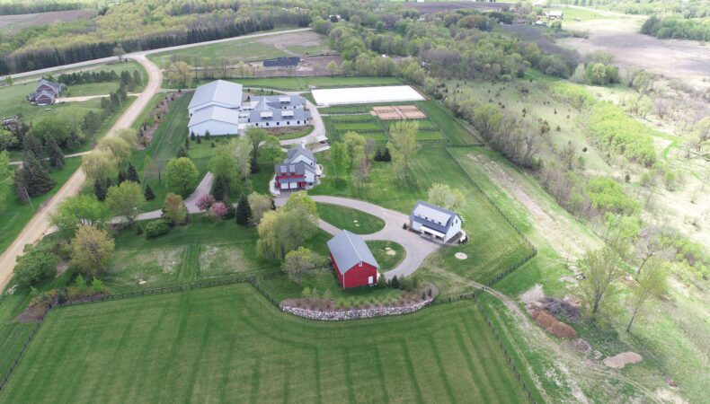 Aerial view of whole property