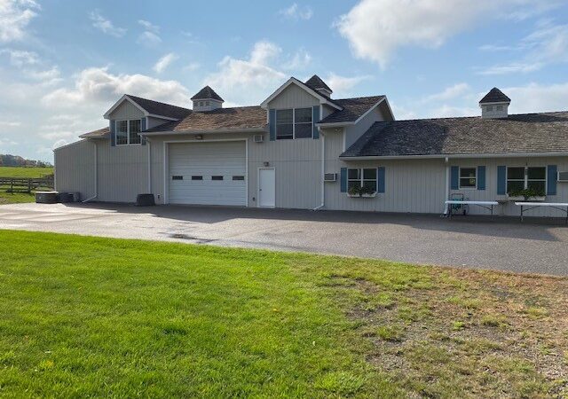 View of garage space.