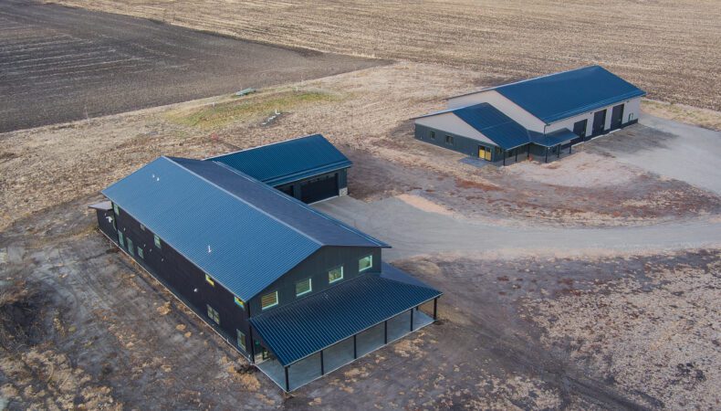 Aerial view of property