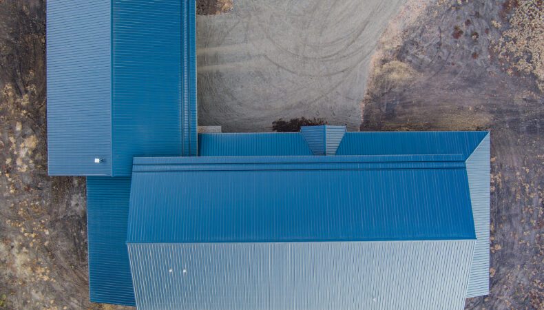 Top of building highlight steel roofing