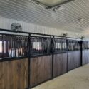 Row of horse stalls