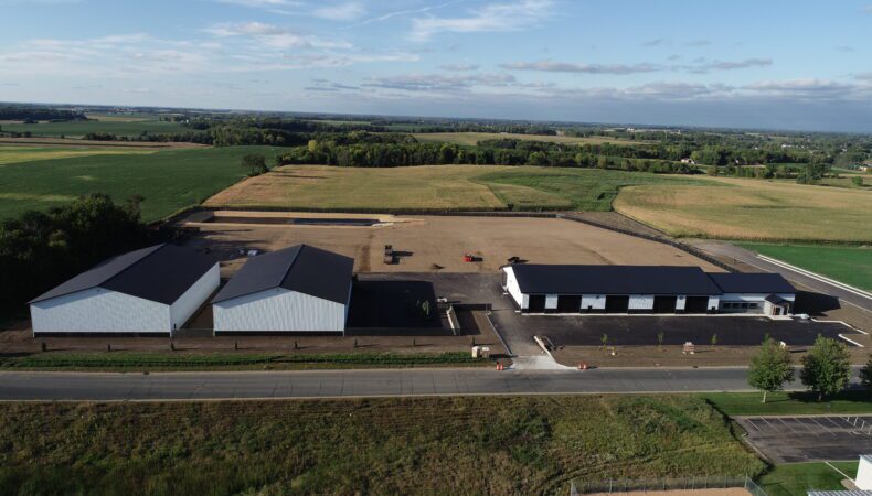 Drone view of back of property.