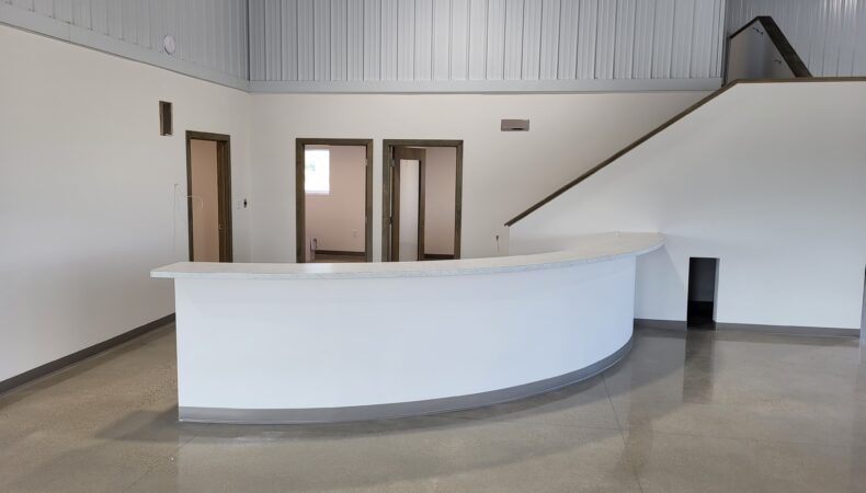Front desk area of building