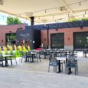 View of building from large outdoor patio