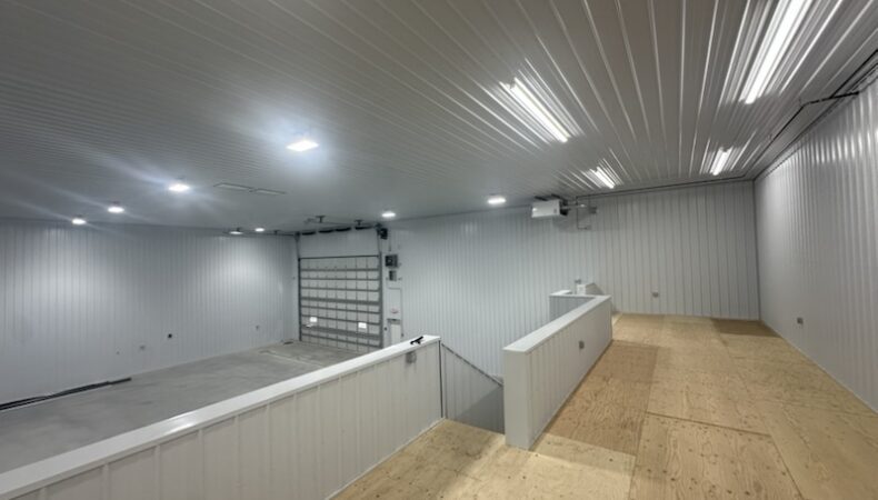 Mezzanine view of garage space