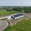 Aerial view of property from back of building