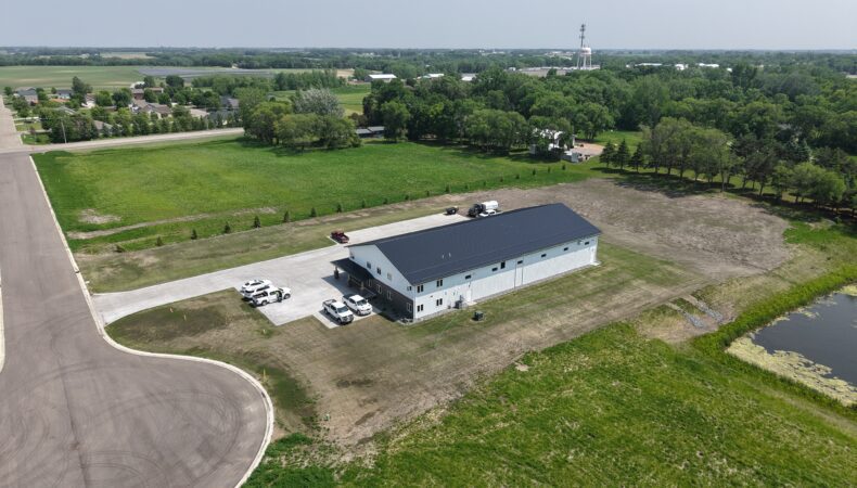 Aerial view of property from back of building