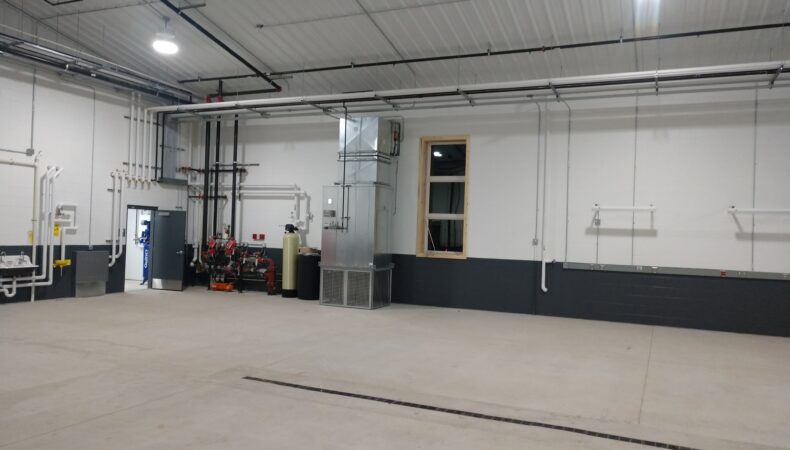 Back wall of garage area.