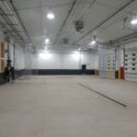 View showing how big garage area is with doors on right side.