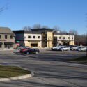 Distant view of Victoria City Hall & Library from street.