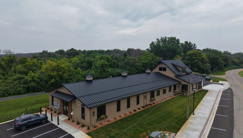 Back right side view of building.