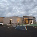 View of Watford City Municipal Airport Terminal from parking lot