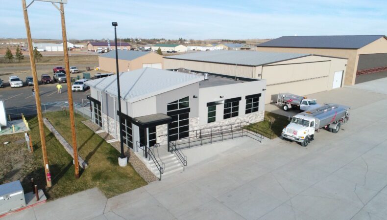 Front view of airport