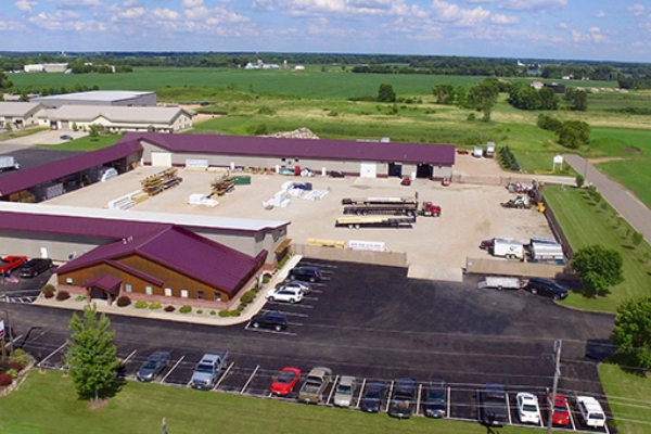Aerial view of RAM Buildings and RAM General Contracting location
