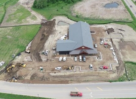 Building project during construction.